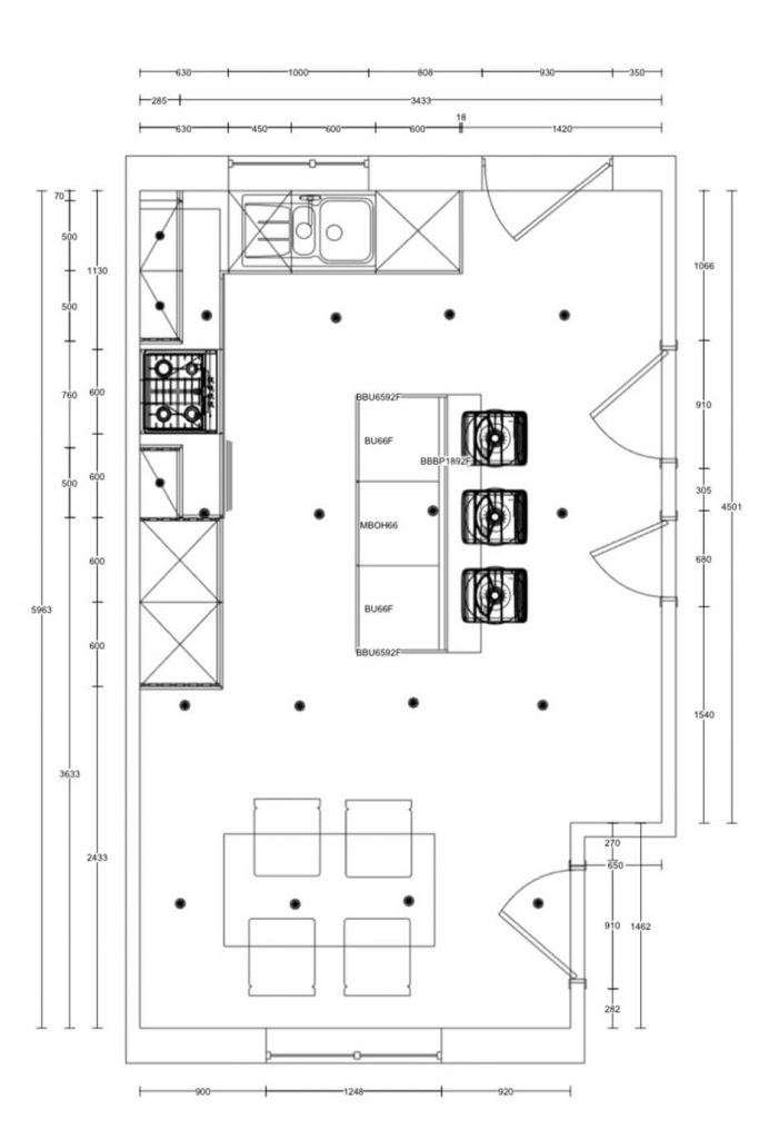 Kitchen floor plan