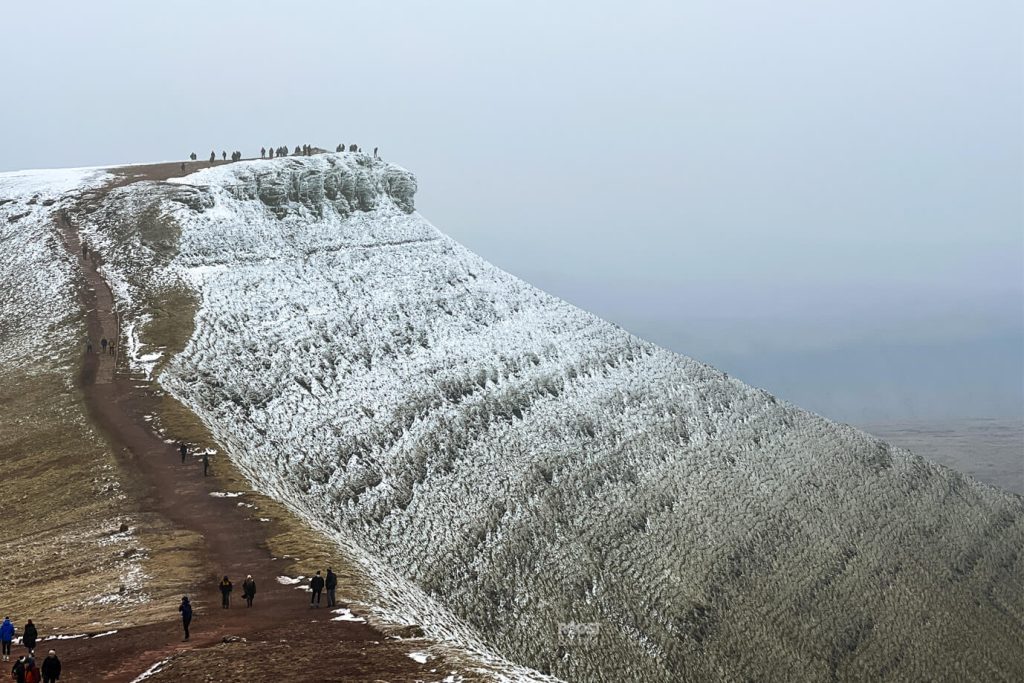 Pen Y Fan snow topped summit