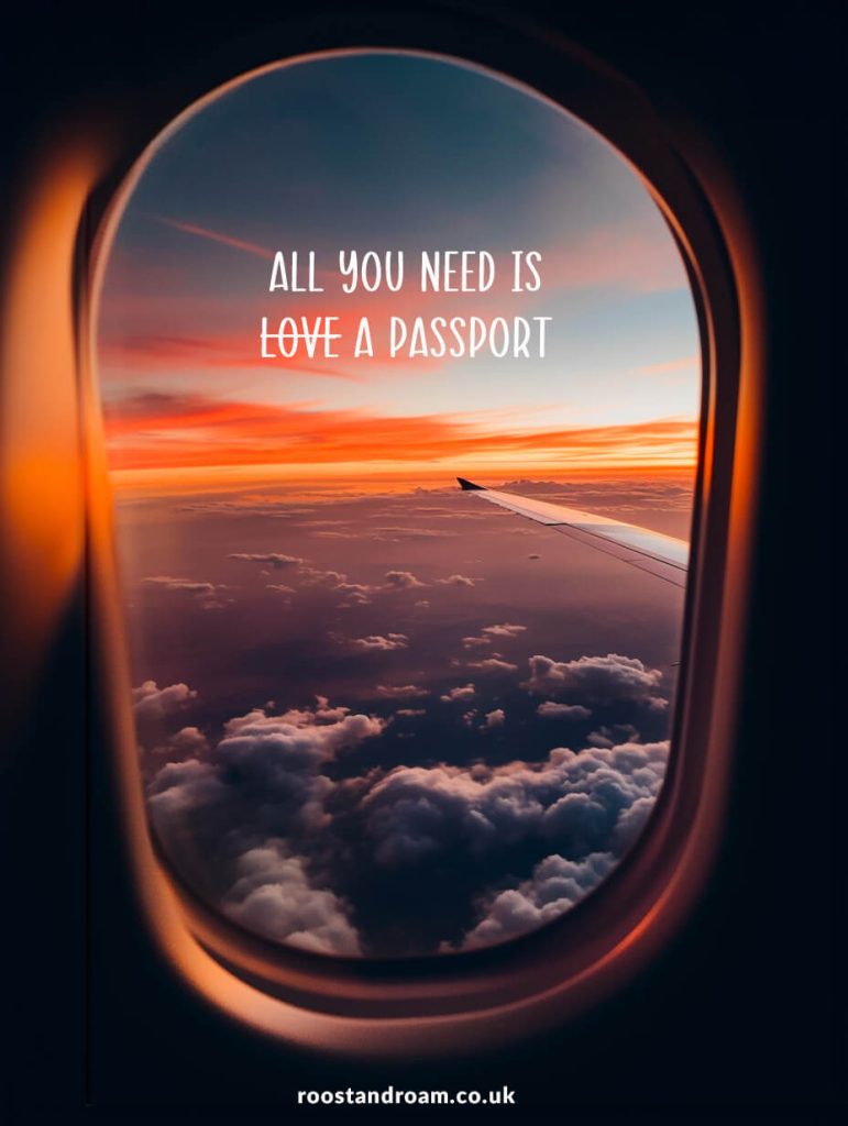 All you need is love a passport - travel quote