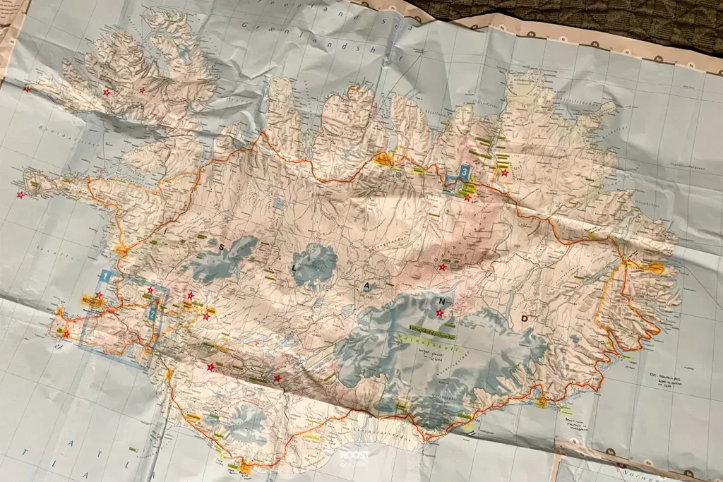 Map of Iceland Road Trip