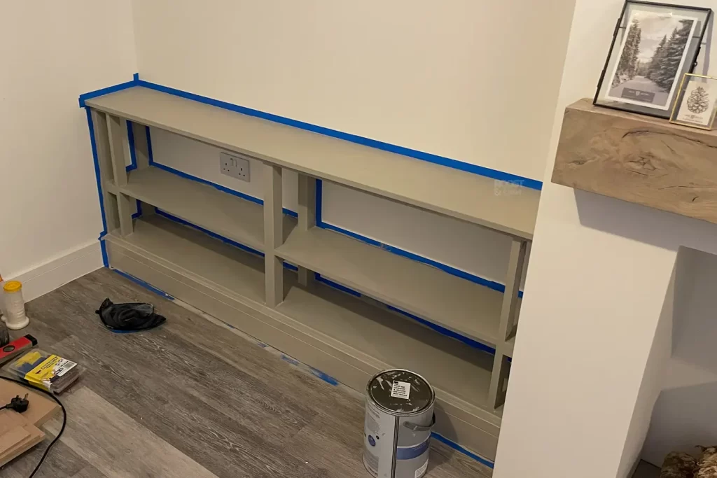 Painting the DIY alcove cupboards