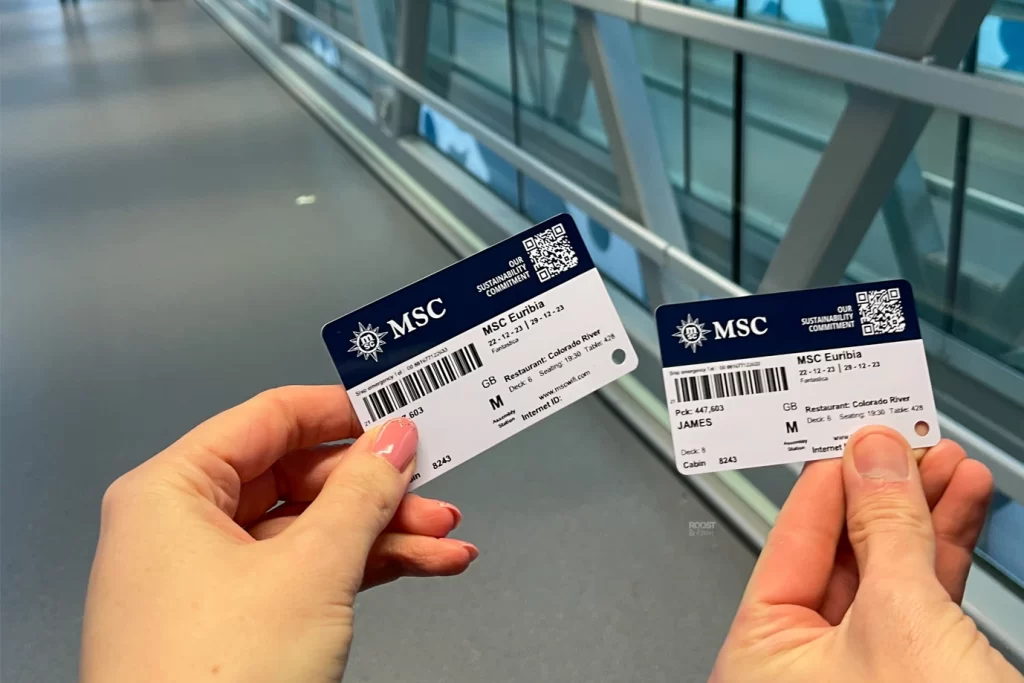 MSC cruise cards