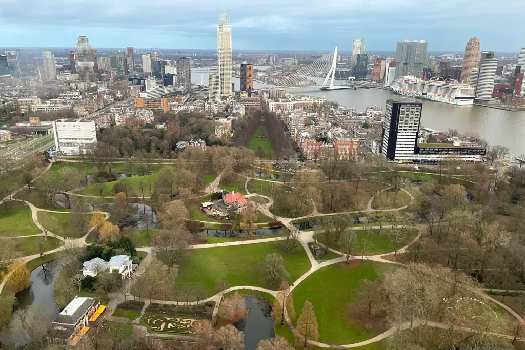 Aerial view of Het Park from Euroscoop
