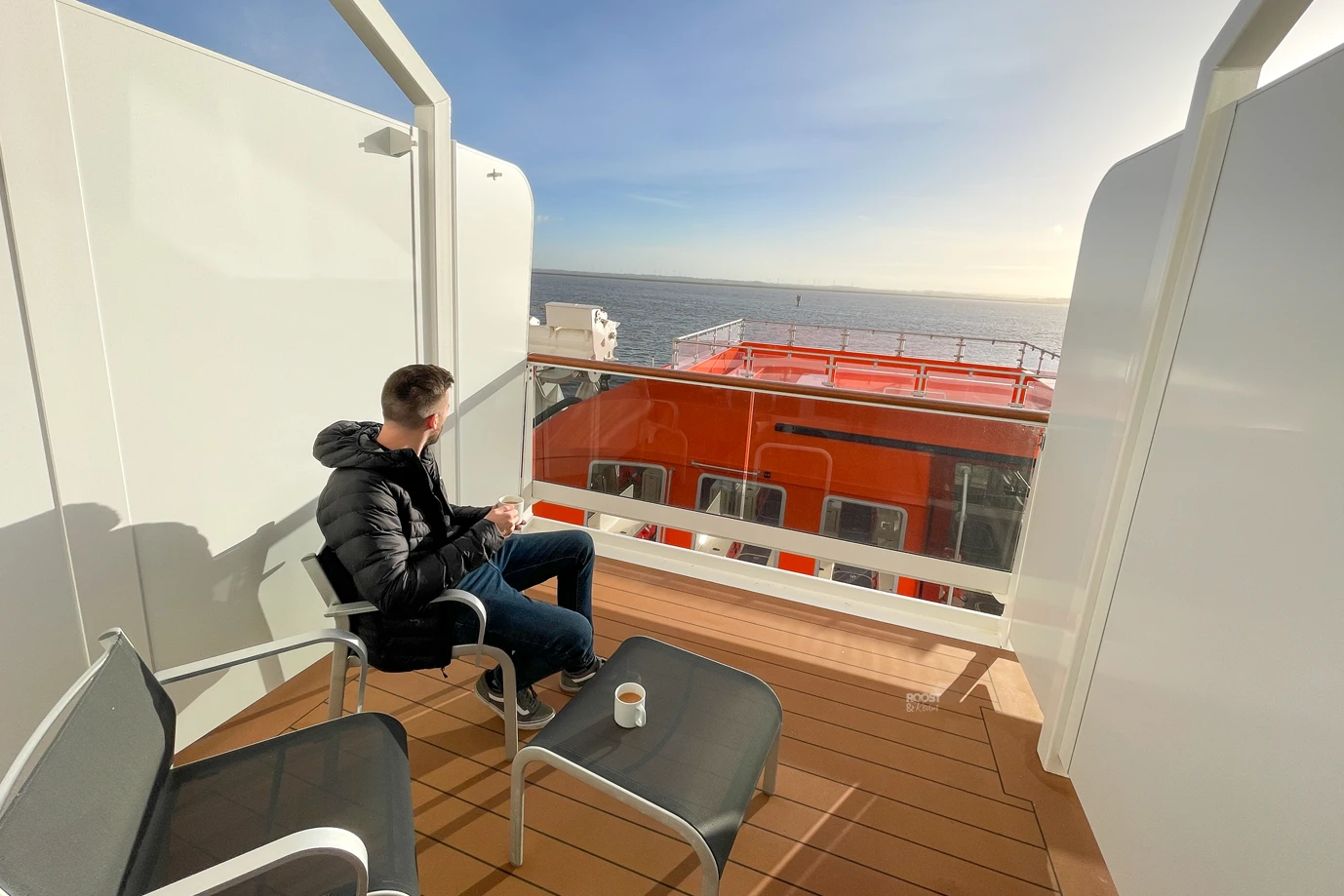 Partial view balcony on MSC Euribia