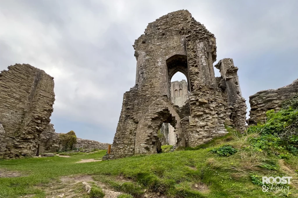 Corfe Castle Ruins in Dorset