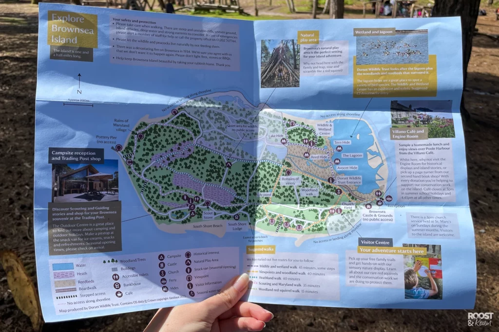 Map of Brownsea Island