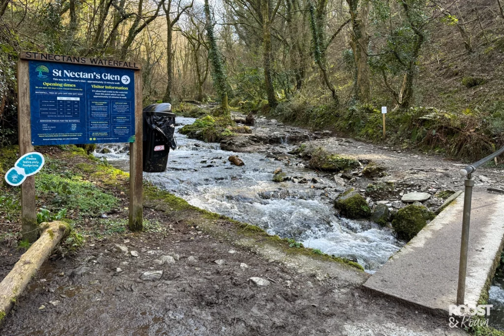 Signs for St Nectan's Glen