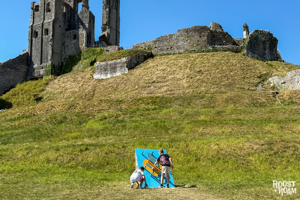 Corfe Castle with kids