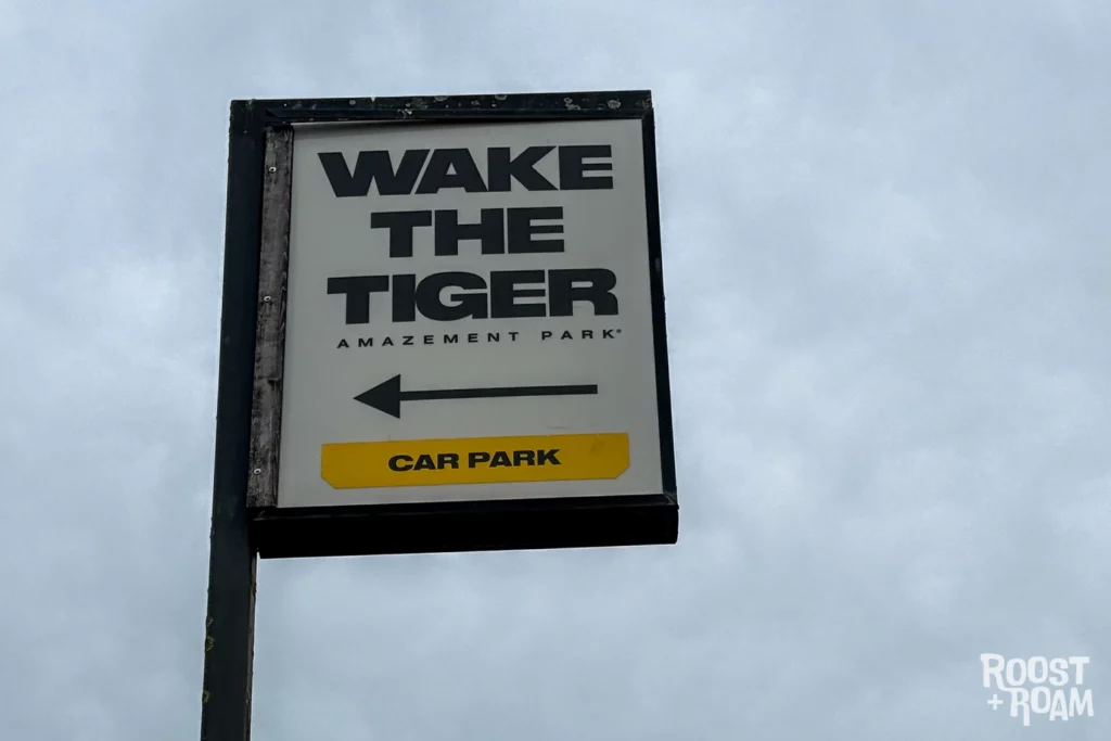 Entrance sign to Wake The Tiger