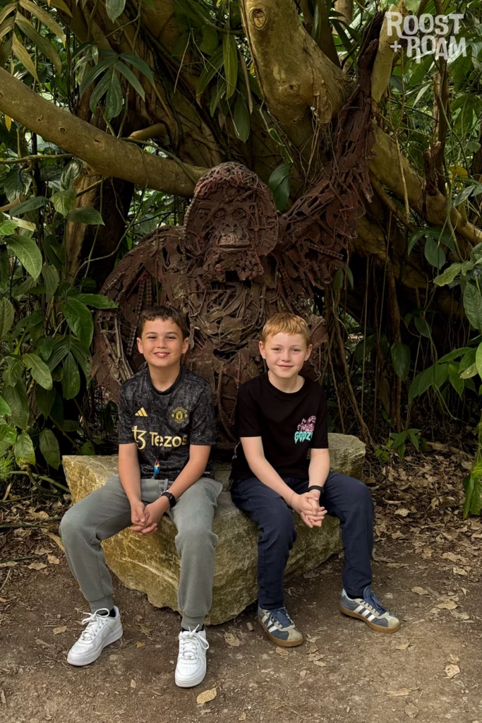 Rainforest biome sculpture