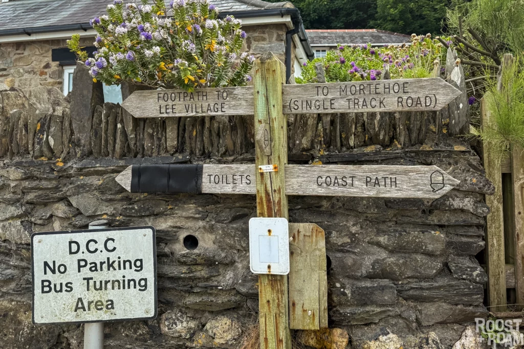 Lee Village signs Devon