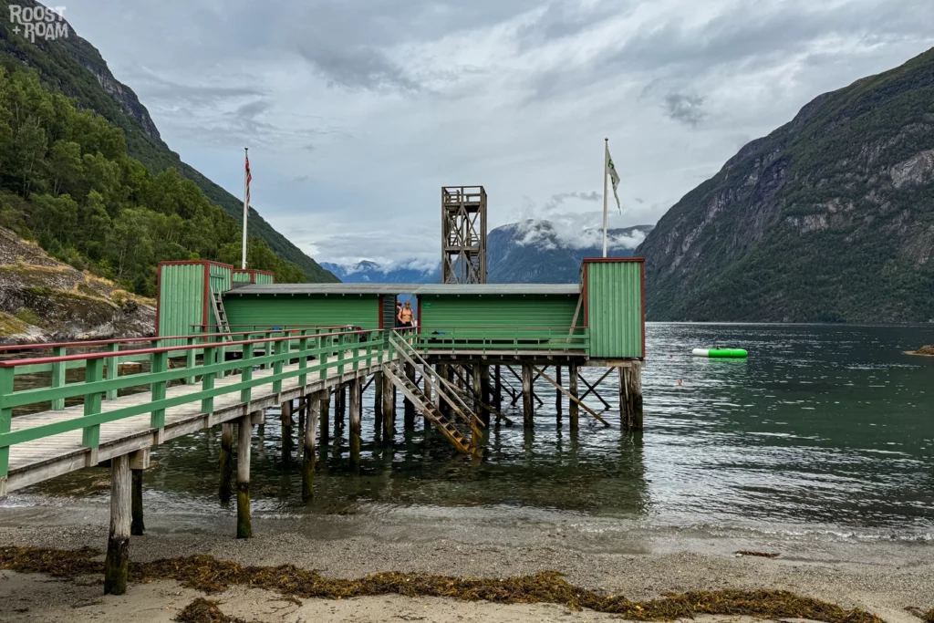 Hellesylt cruise port things to do swimming and diving tower