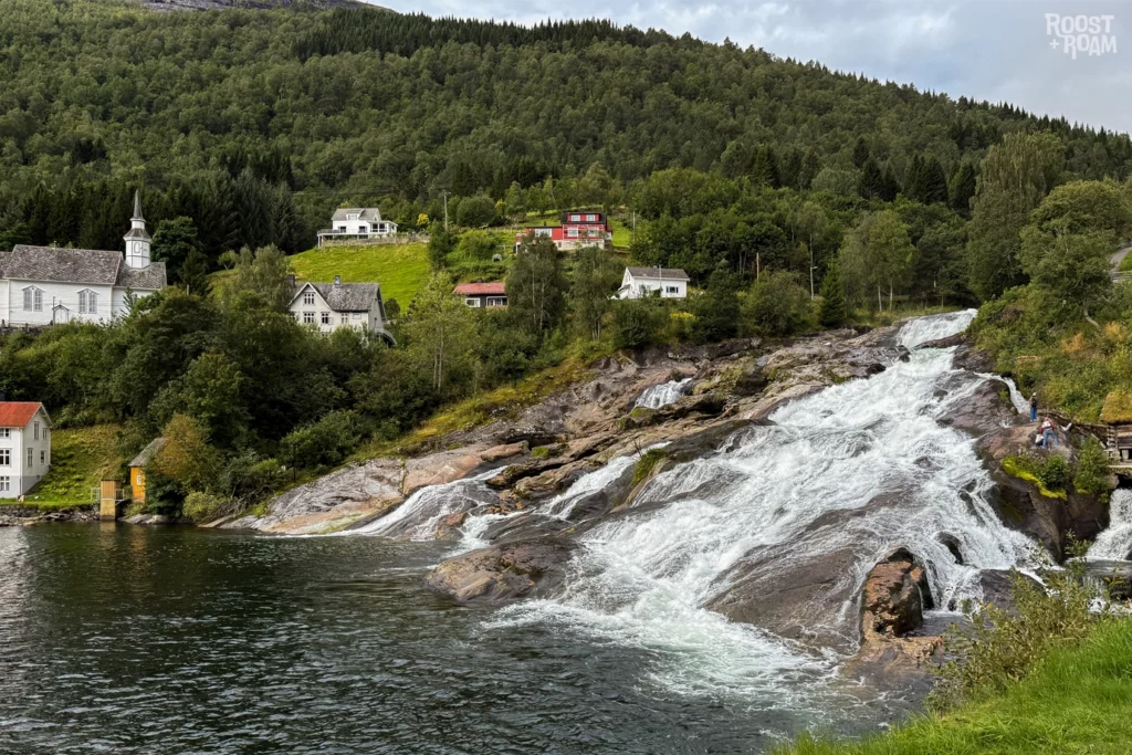 Hellesyltfossen waterfall. Hellesylt things to do