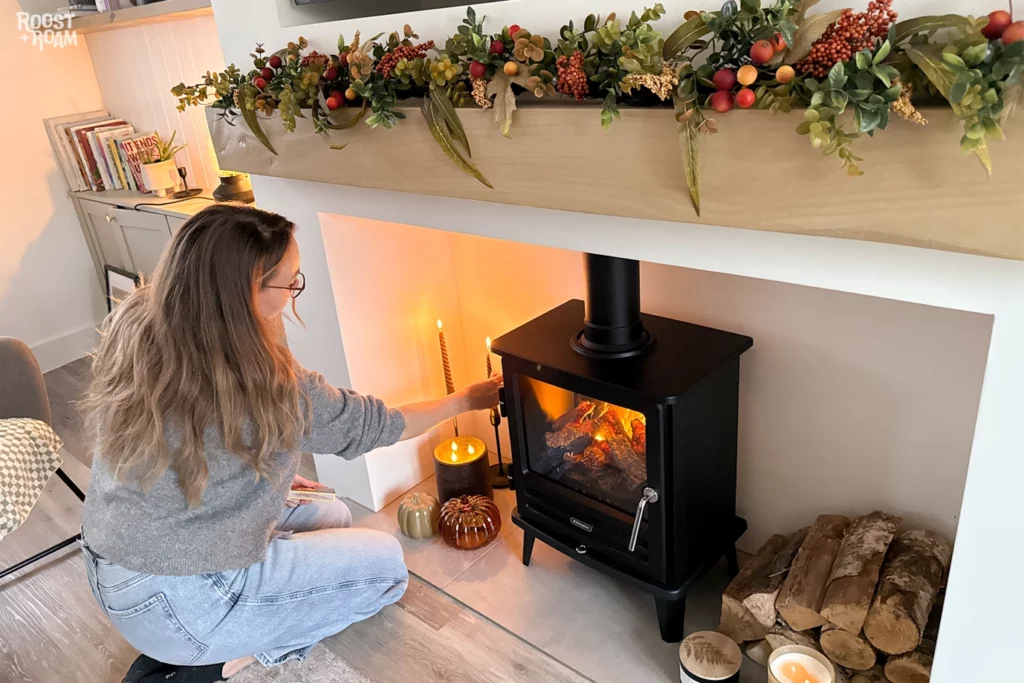 Autumn at home living room decor