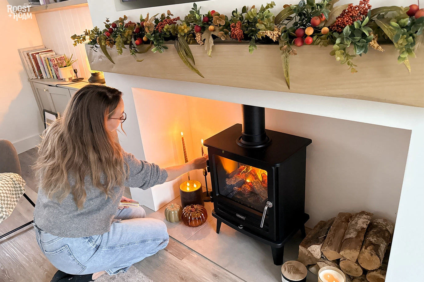 Autumn at home living room decor