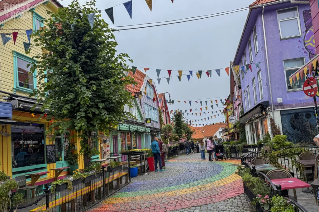 Fargegaten colourful street in Stavanger