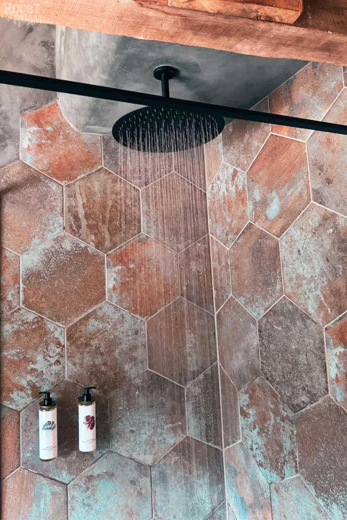 Rainfall shower Airbnb Devon The Shippon