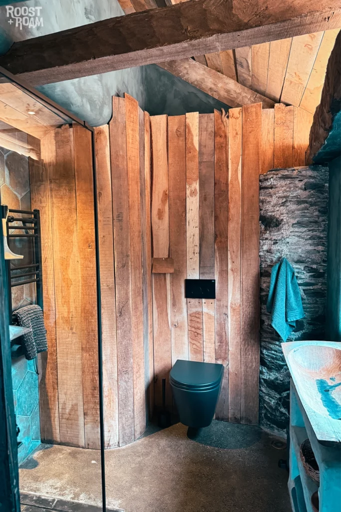 wooden bathroom The Shippon Devon
