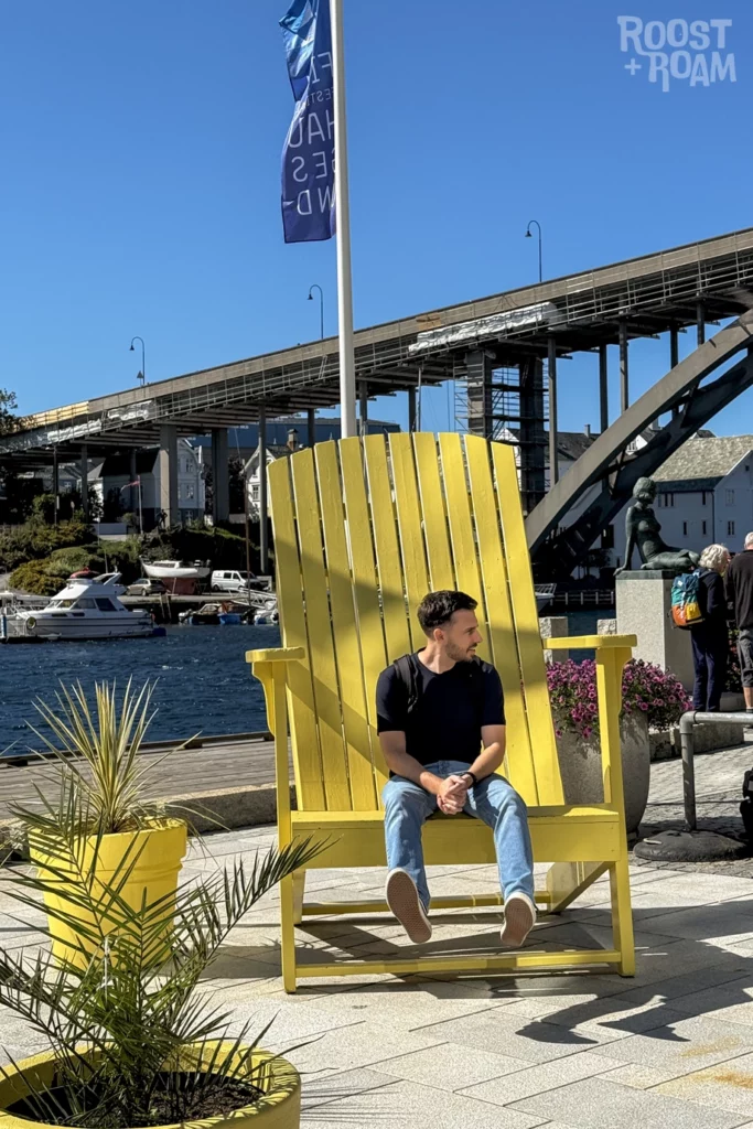 Giant yellow chair Norway