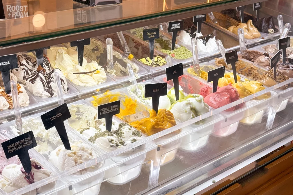 Luccianos gelato flavours Malaga
