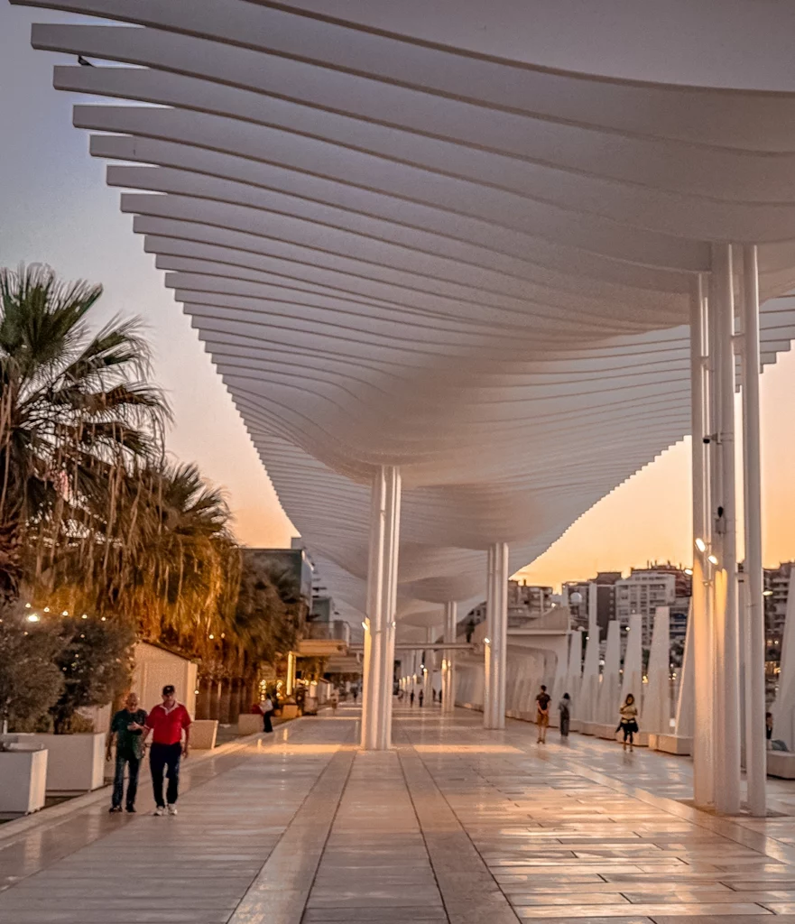 Malaga Harbour canopy wave