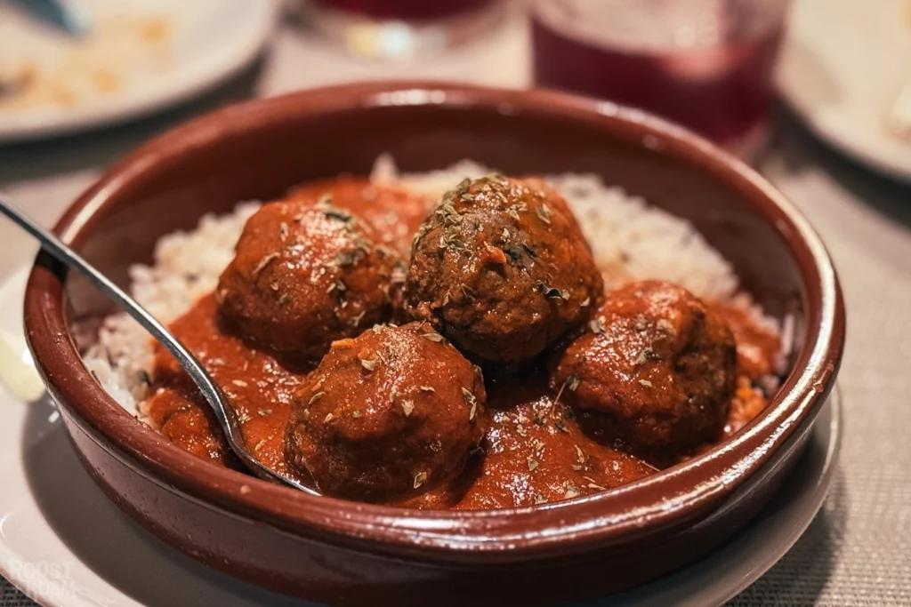 El Tapeo de Cervantes Malaga meatballs