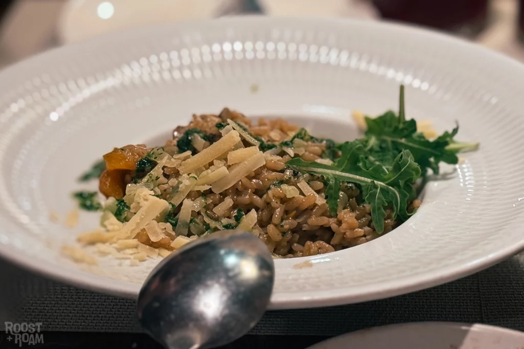 El Tapeo de Cervantes Malaga pumpkin mushroom risotto