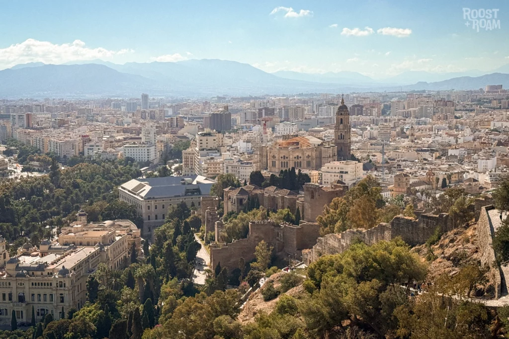View point of Malaga Spain