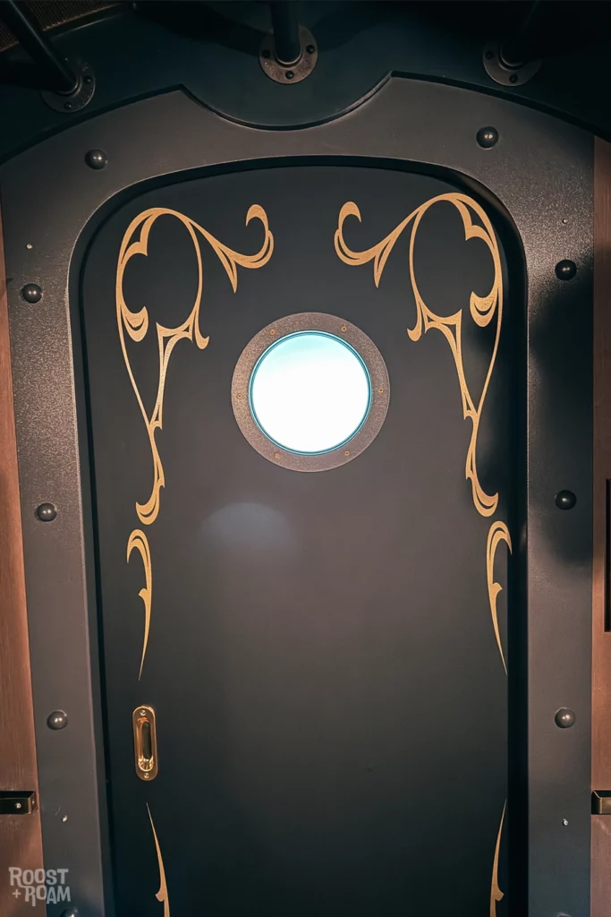 Inside aeronaut cabin at Hotel Charles Lindbergh