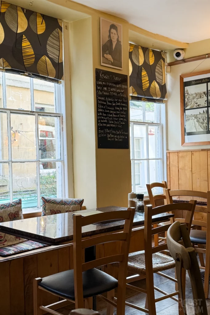 Inside Rosario's Cafe in Bath