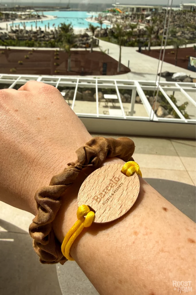 Hotel Barcelo room key bracelet