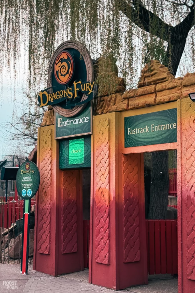 Dragons fury ride entrance Chessington