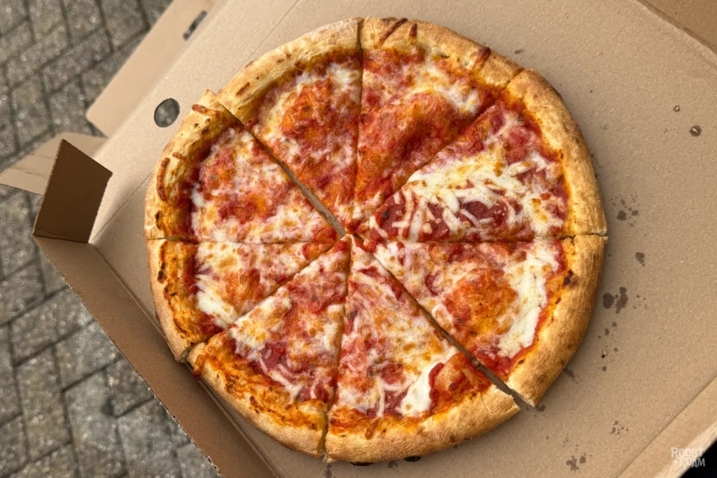 Pizza at Alton Towers theme park UK