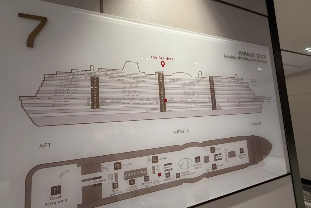 Cruise tips for first timers ship map